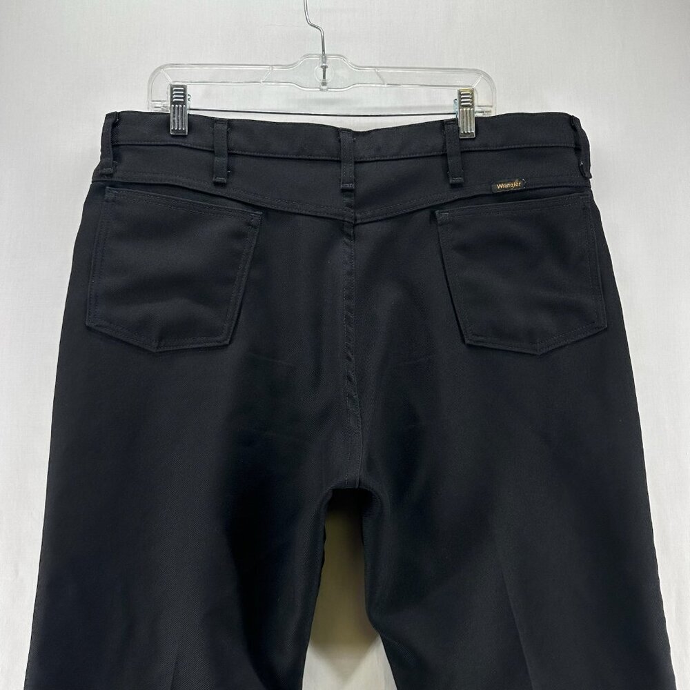 Wrangler 82BK Wrancher Dress Jeans Mens 40x30 Stretch Classic Fit Zip Fly Black - Picture 5 of 12